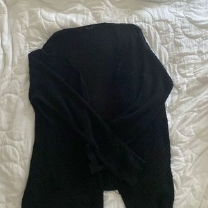 black cardigan